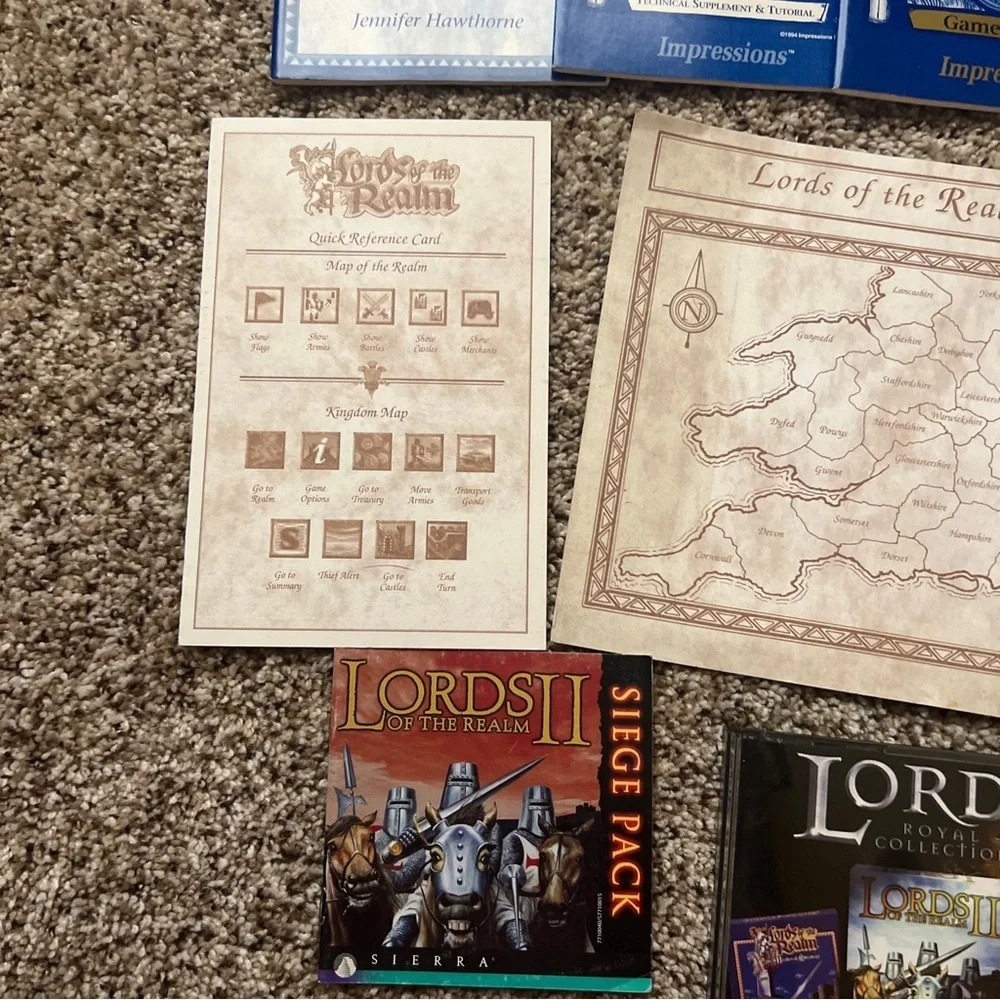 Lords Royal Collection 4 Disc Set Map 5 Manuals Reference Card PC Game